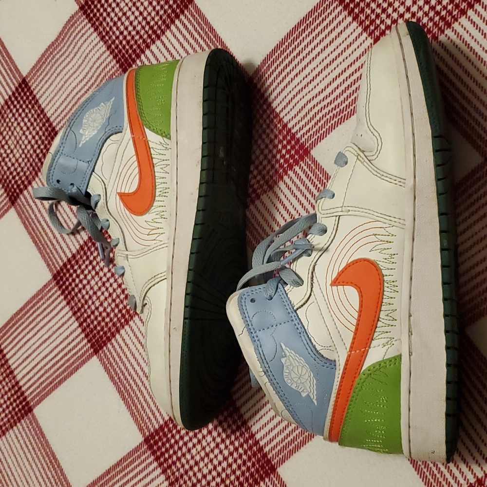 Nike Air Jordan Mid Se "Stich" Big Boys Shoes